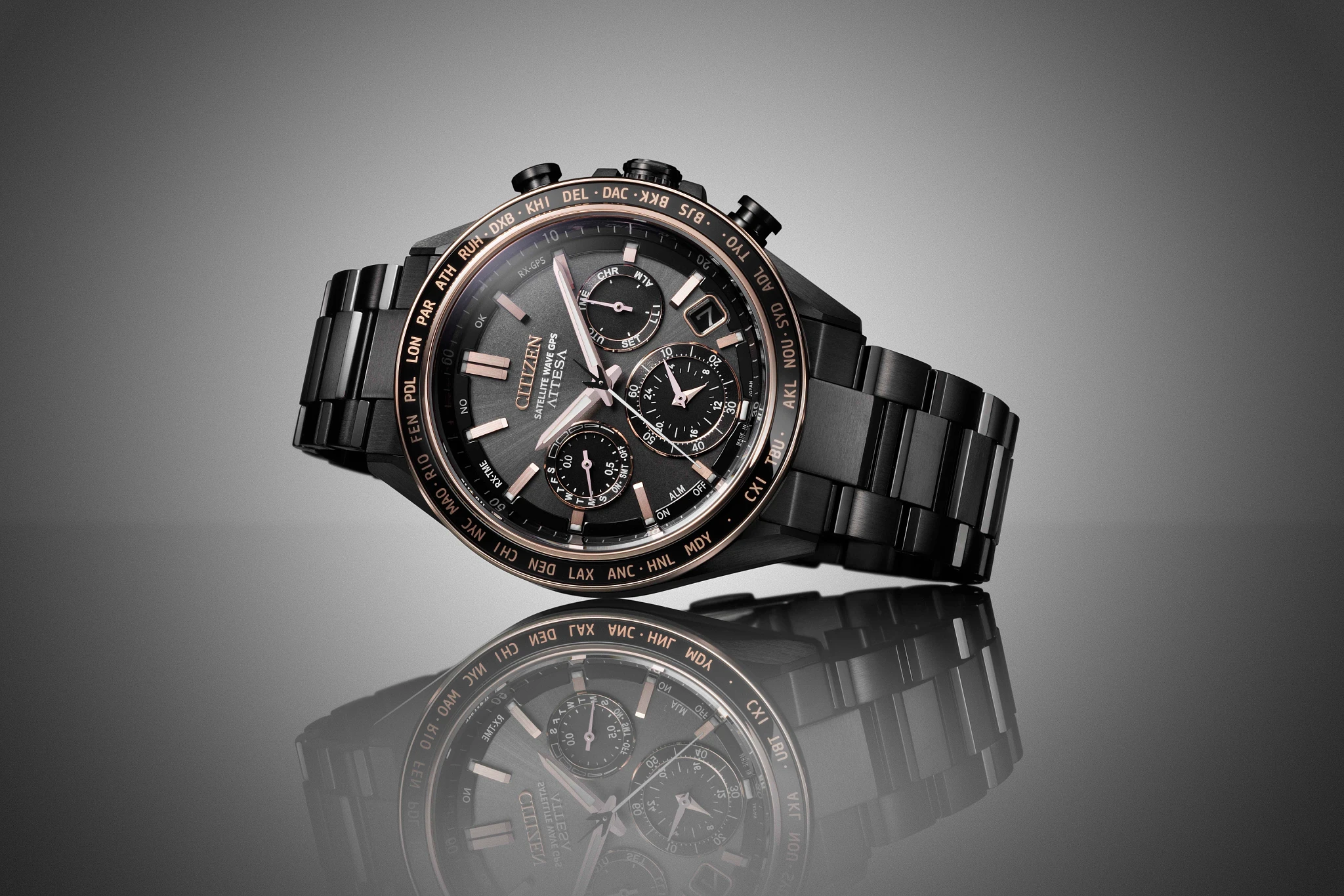 ATTESA Brown Dial Super Titanium with DLC Coating Bracelet CC4074